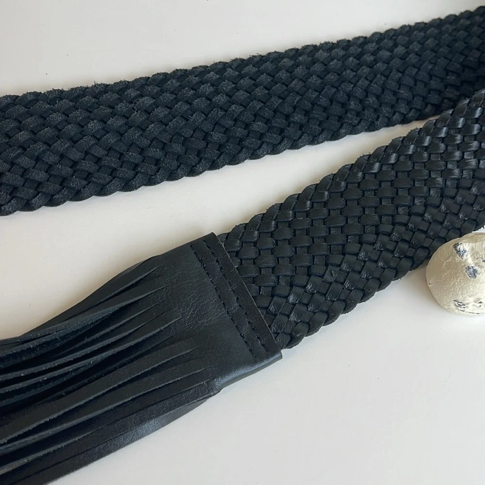 Free People Braided Fringe Bohemian Belt
